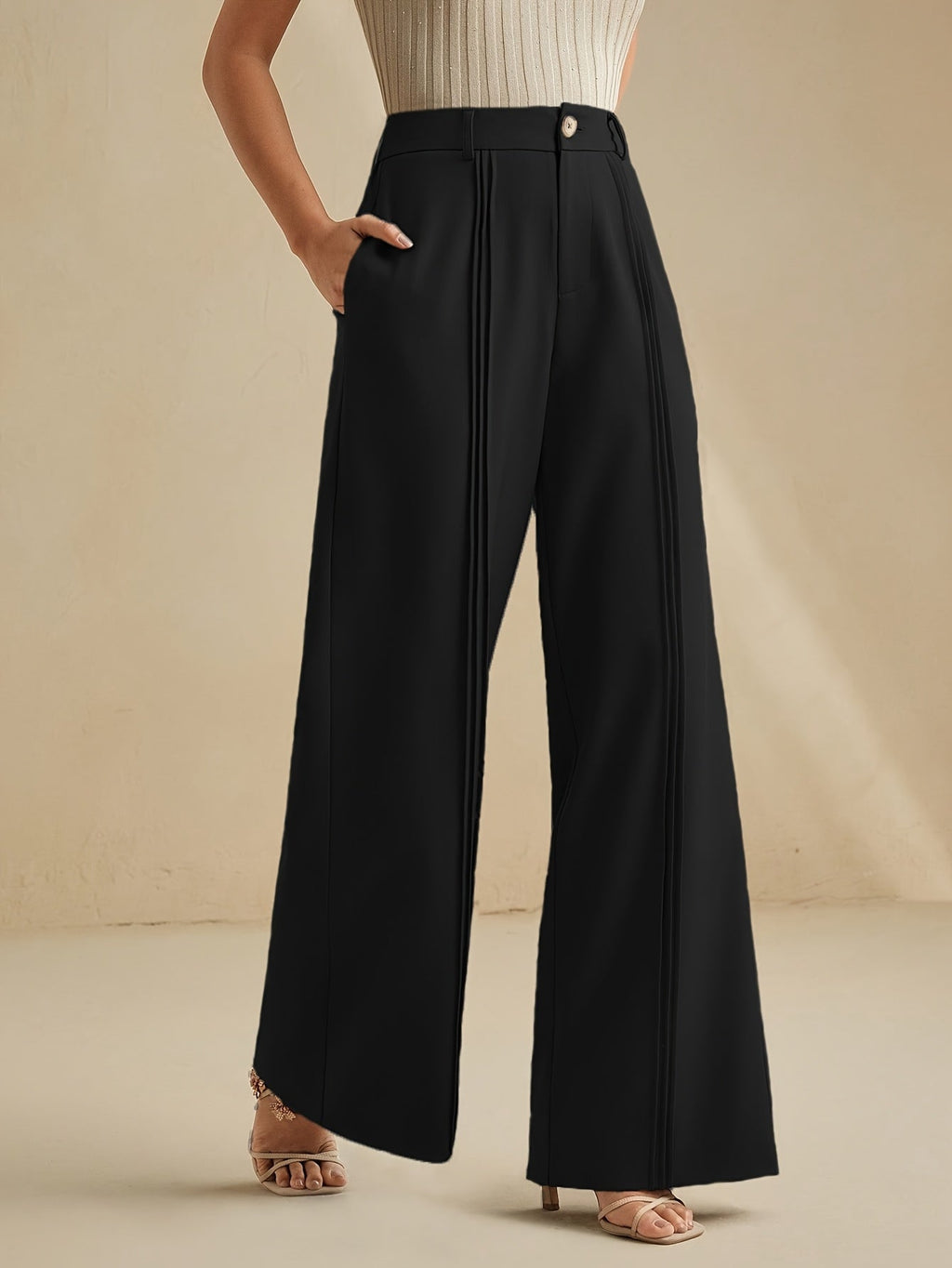 Amara High-Waisted Wide-Leg Trousers