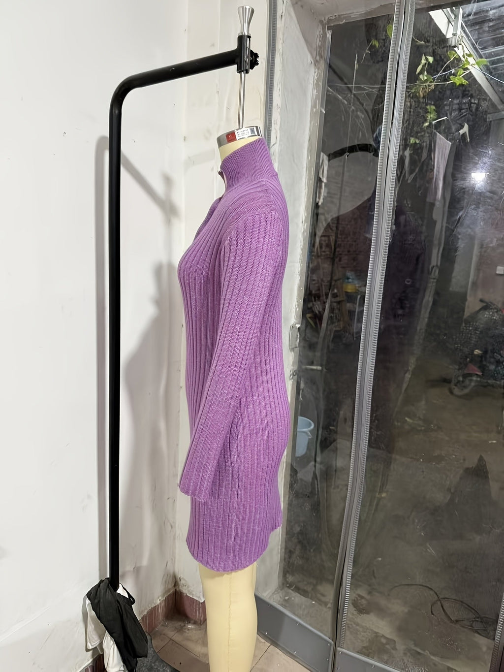 Amélie Ribbed Knit Midi Dress