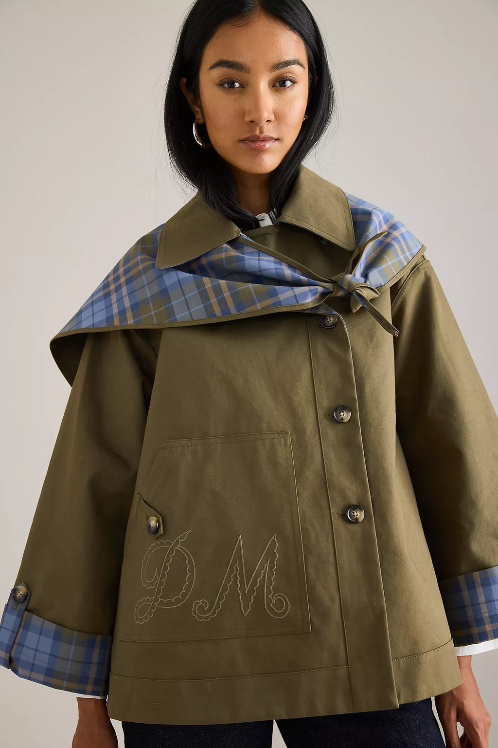 Cotton Jacket with Scarf – Apolline