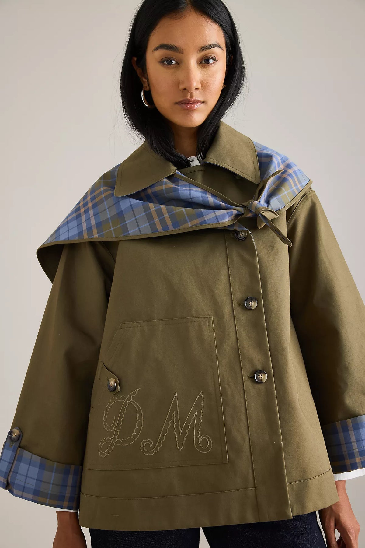 Cotton Jacket with Scarf – Apolline