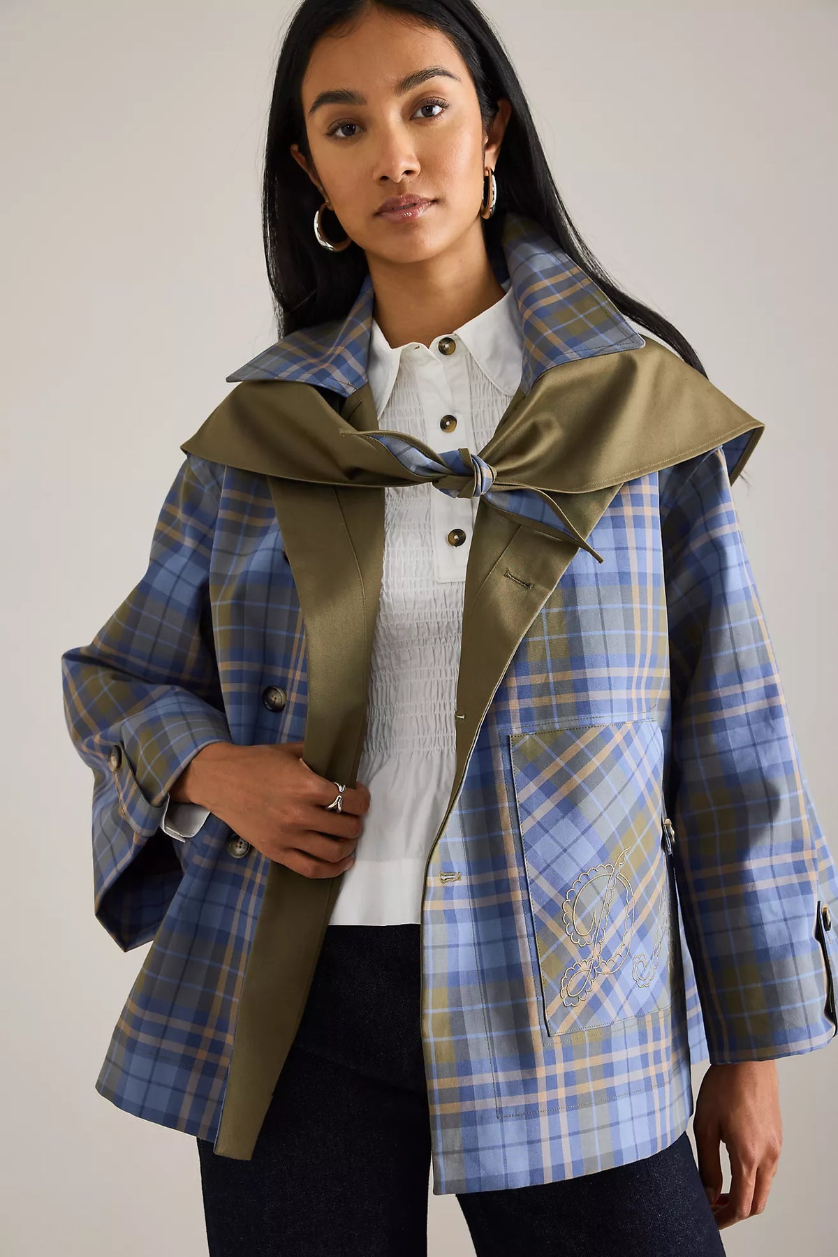 Cotton Jacket with Scarf – Apolline