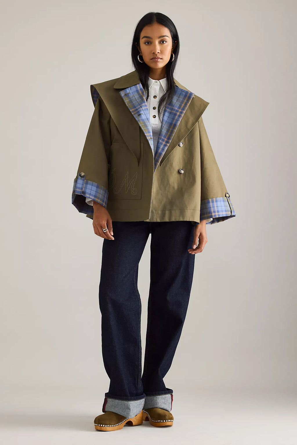 Cotton Jacket with Scarf – Apolline