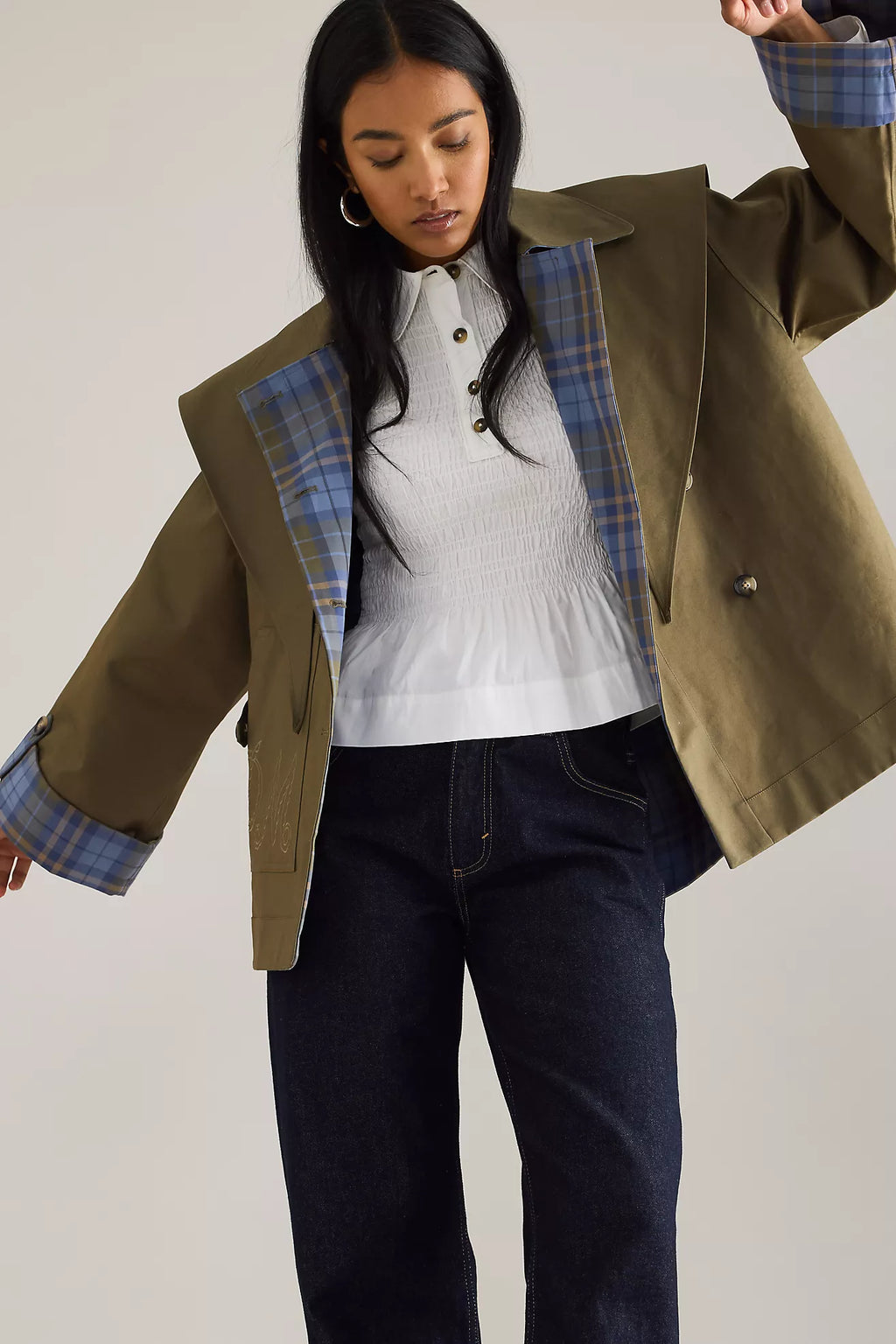 Cotton Jacket with Scarf – Apolline