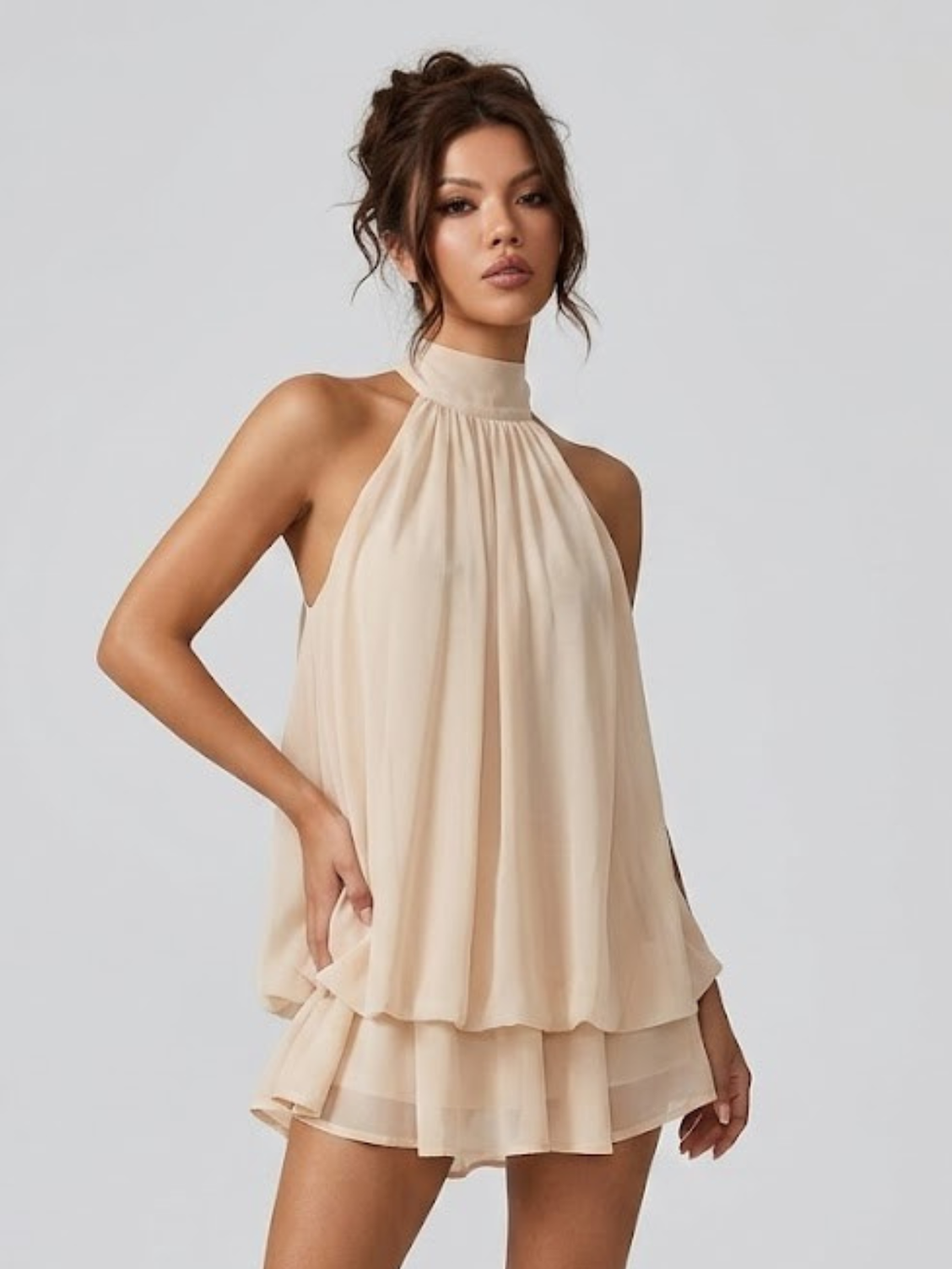 Celine Halter Mini Dress