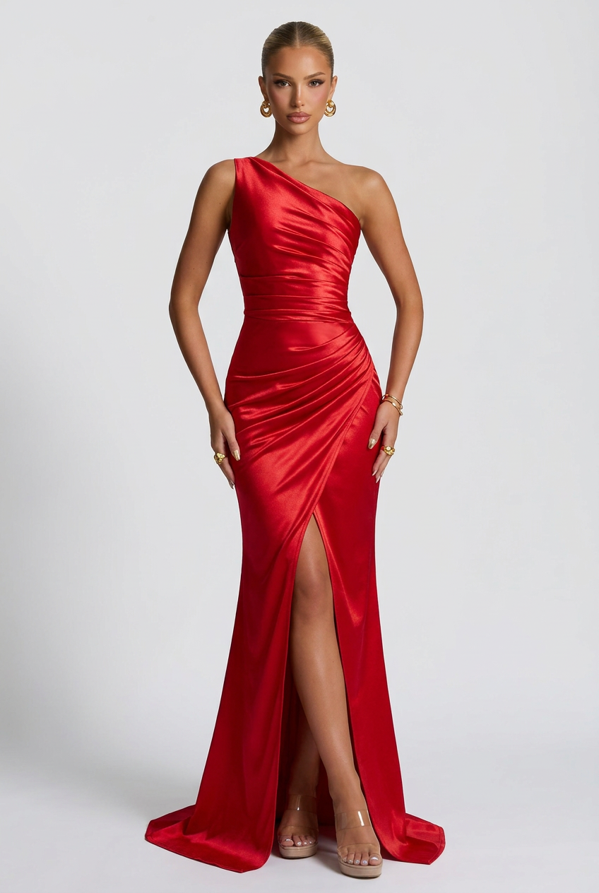 Satin Maxi Dress – Isabella
