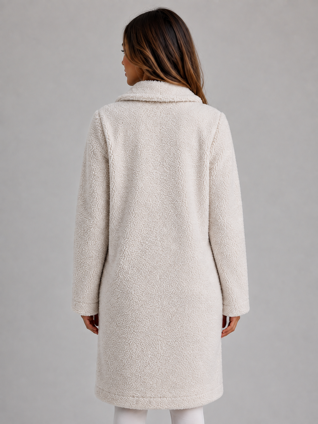 Camille Longline Teddy Coat