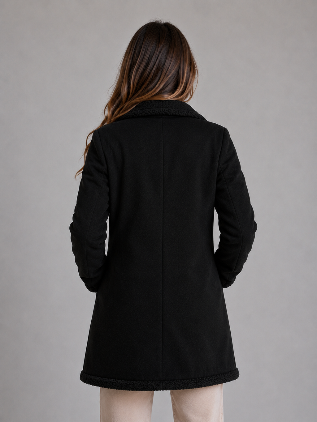 Vienna Longline Suede-Look Teddy Coat