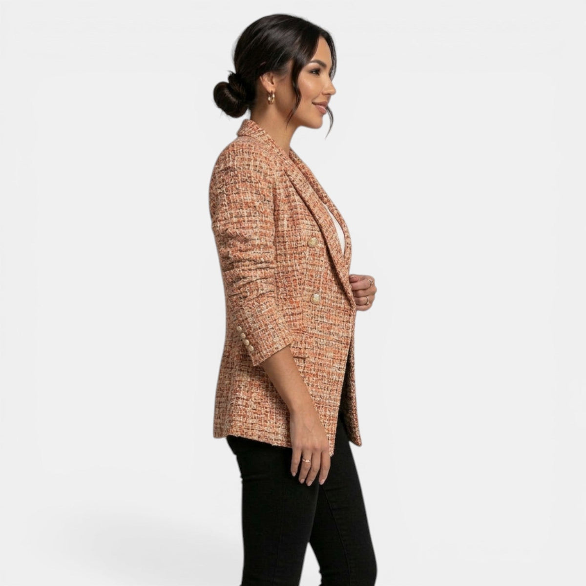 Vivienne Printed Double-Breasted Blazer