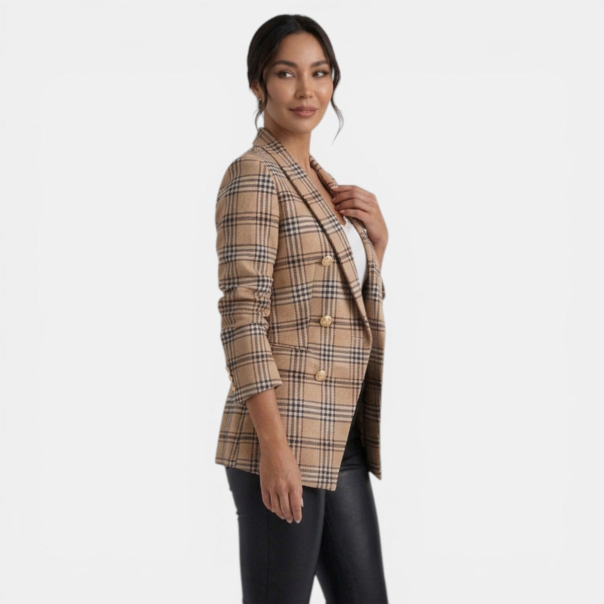 Vivienne Printed Double-Breasted Blazer