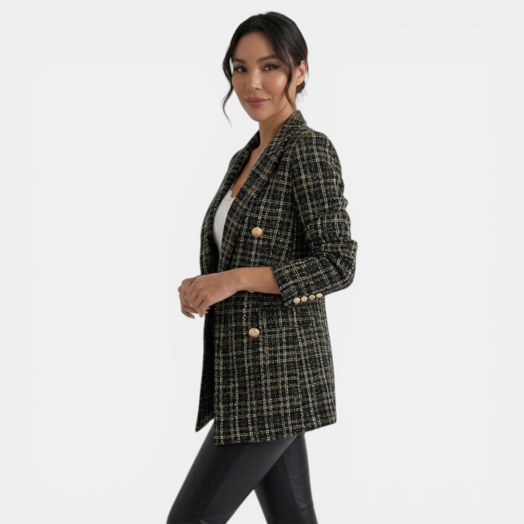 Vivienne Printed Double-Breasted Blazer