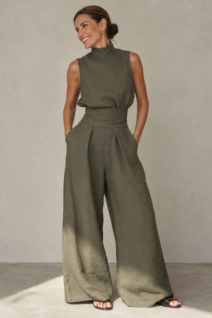 Quirine Wide-Leg Two-Piece Set