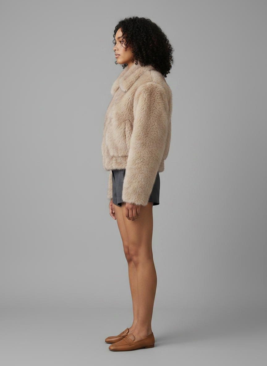 Faux Fur Jacket – Ava Cropped