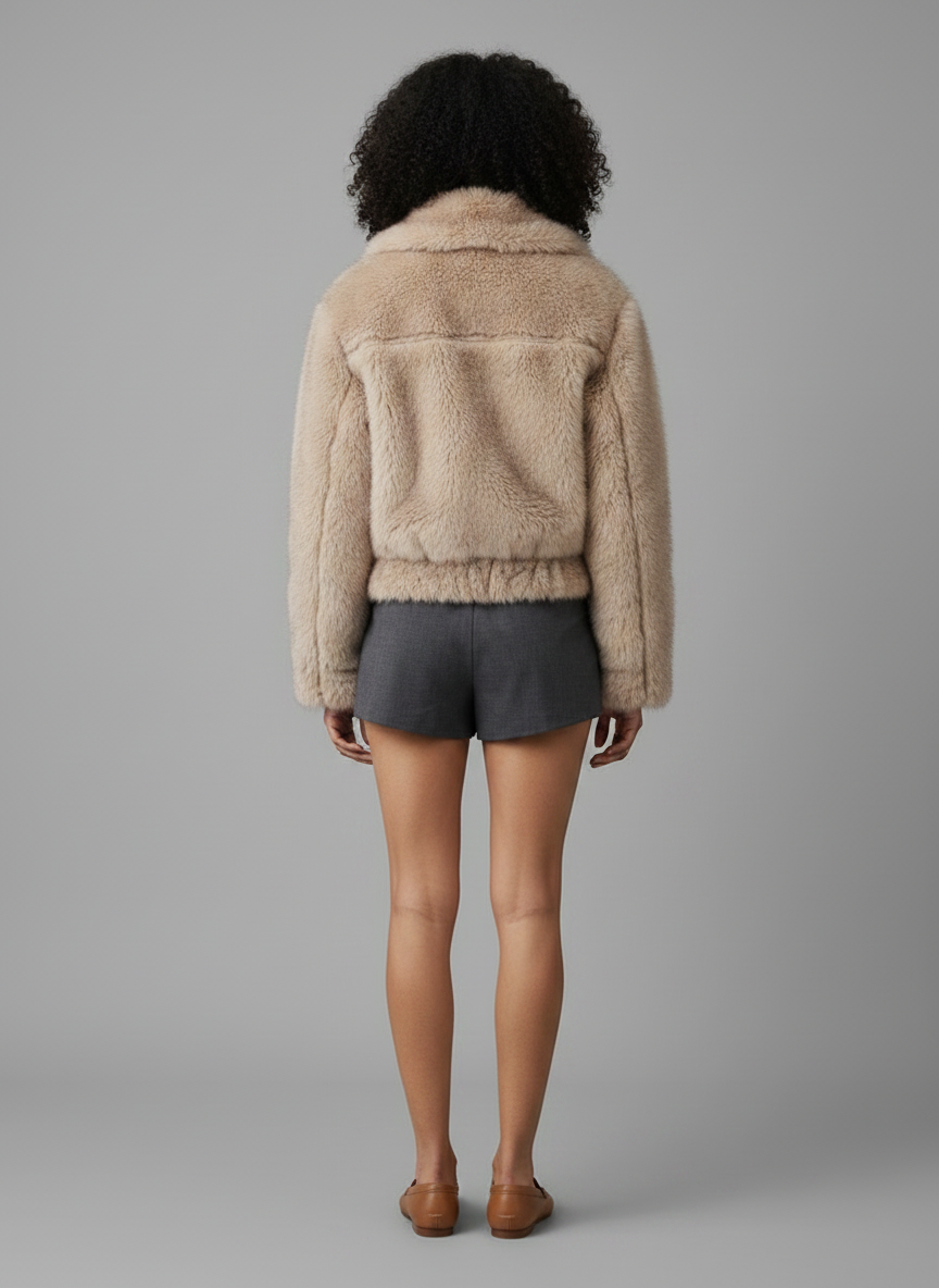 Faux Fur Jacket – Ava Cropped