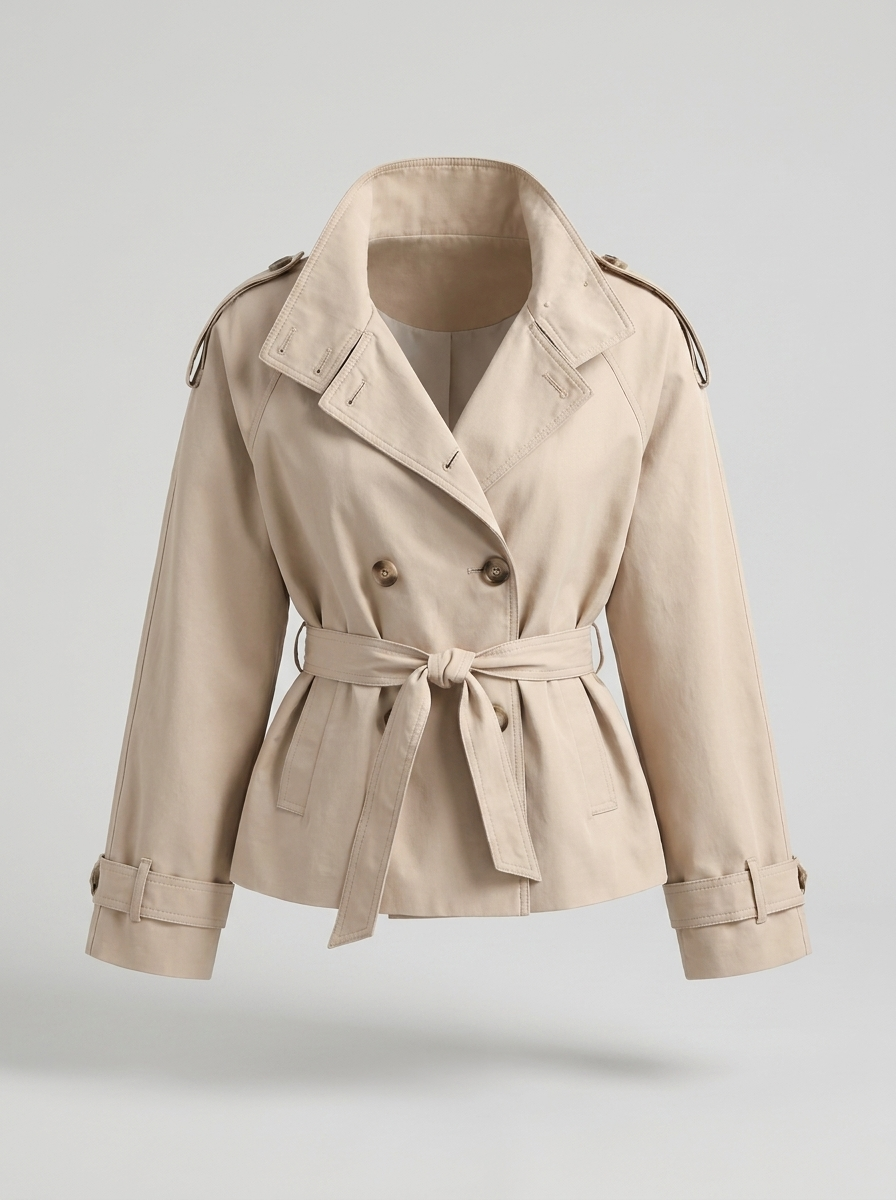 Camille Funnel Neck Trench Coat