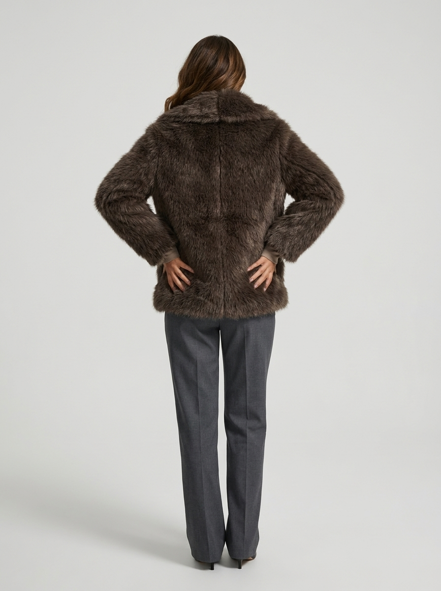 Women's Faux Fur Coat – Alessia Winter Faux Fur Jacket