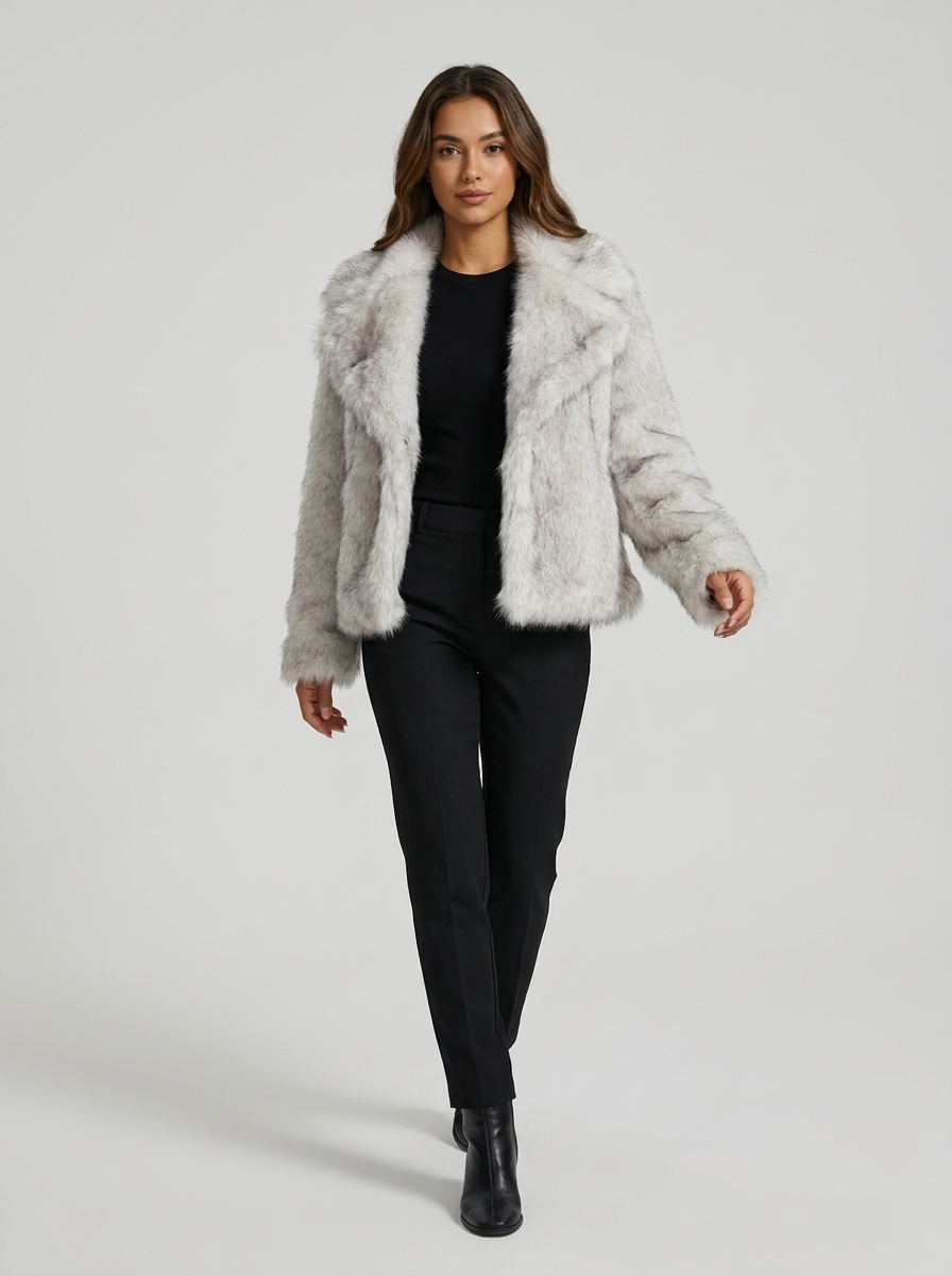 Women's Faux Fur Coat – Alessia Winter Faux Fur Jacket
