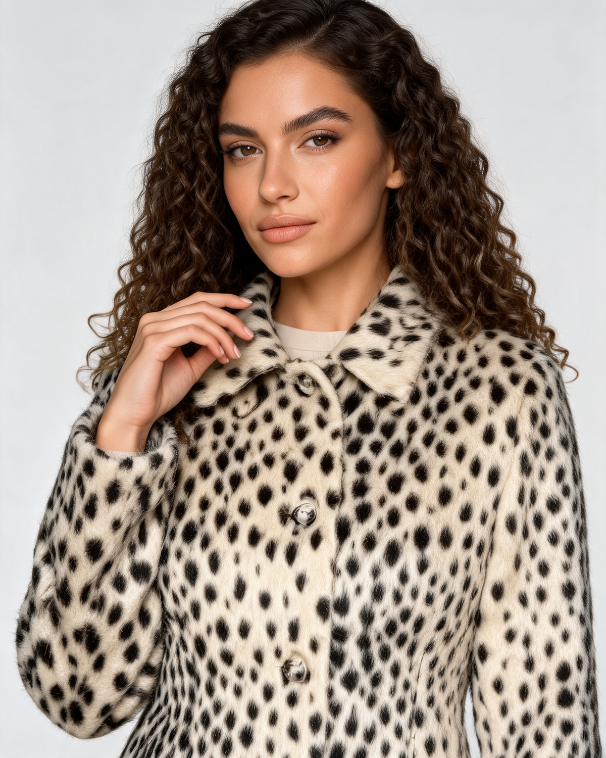 Alessia Leopard Faux Fur Jacket