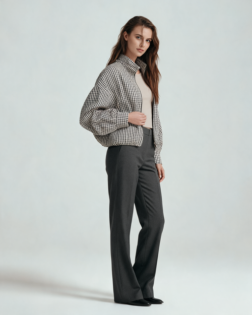 Bomber Jacket – Emilia Check Bomber Jacket