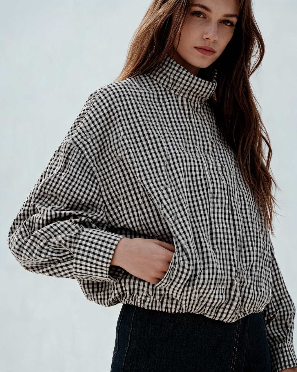 Bomber Jacket – Emilia Check Bomber Jacket