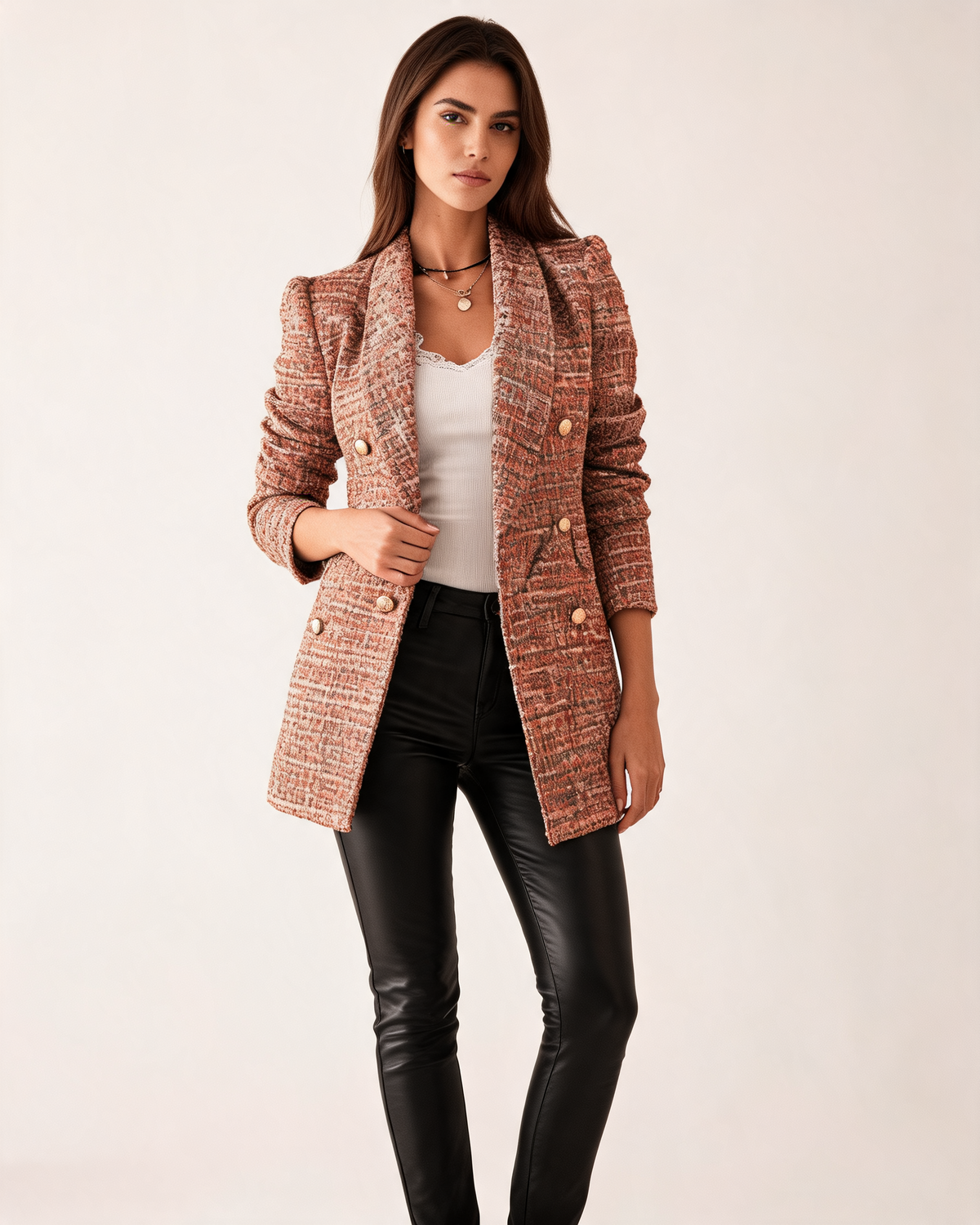 Camille Tweed Tailored Blazer