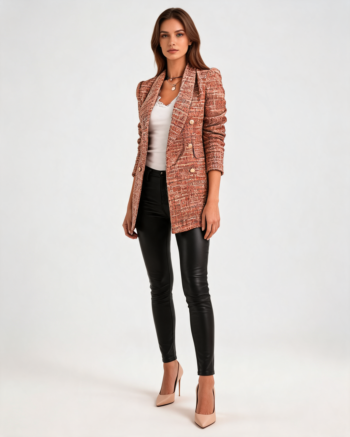 Camille Tweed Tailored Blazer