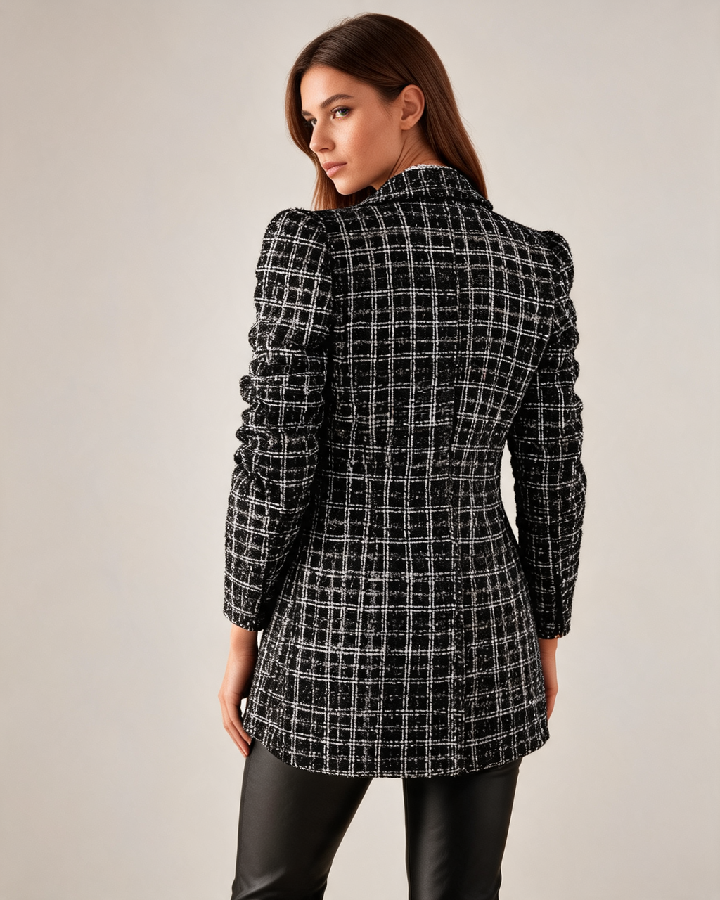 Camille Tweed Tailored Blazer