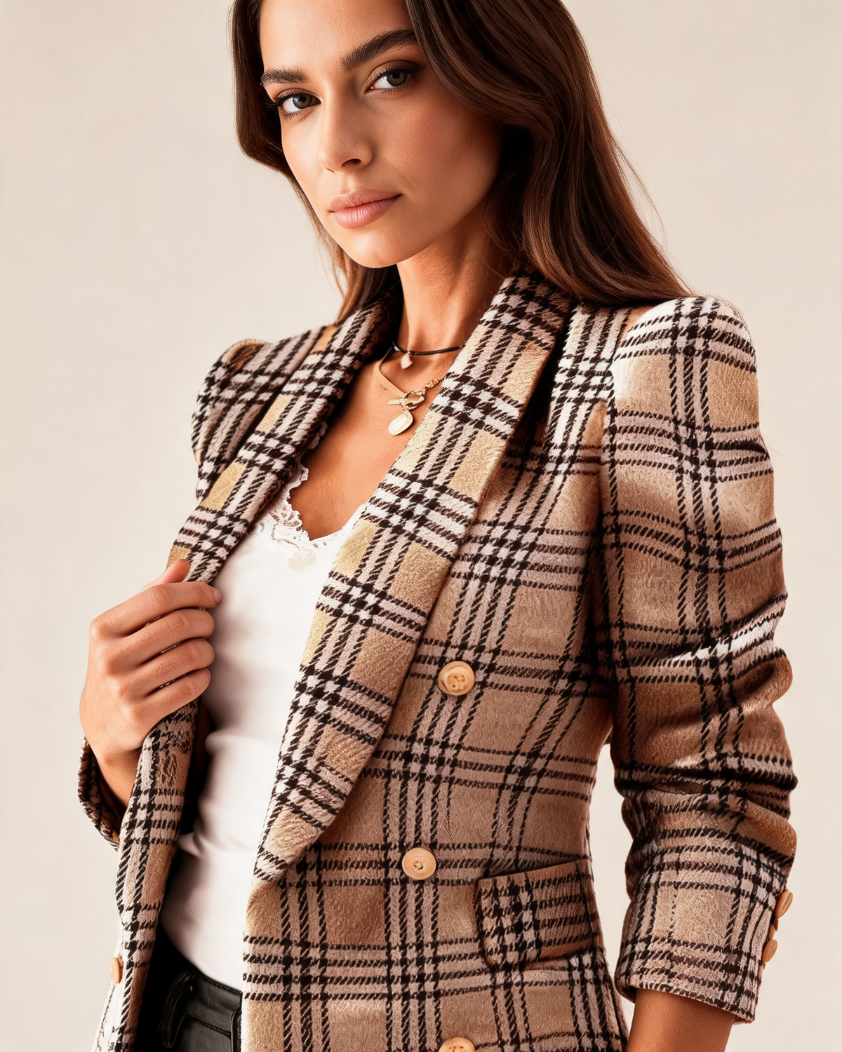 Camille Tweed Tailored Blazer