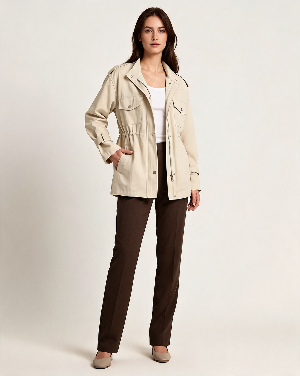 Amelie Wool Blend Belted Overcoat