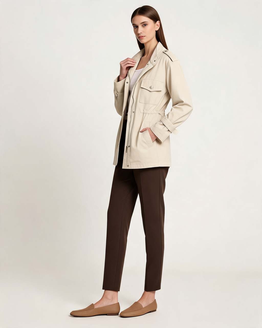Amelie Wool Blend Belted Overcoat