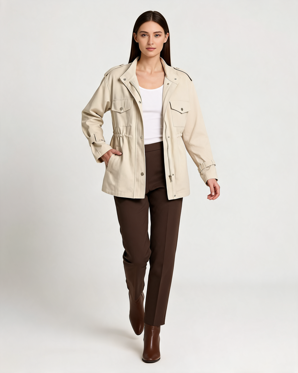 Amelie Wool Blend Belted Overcoat