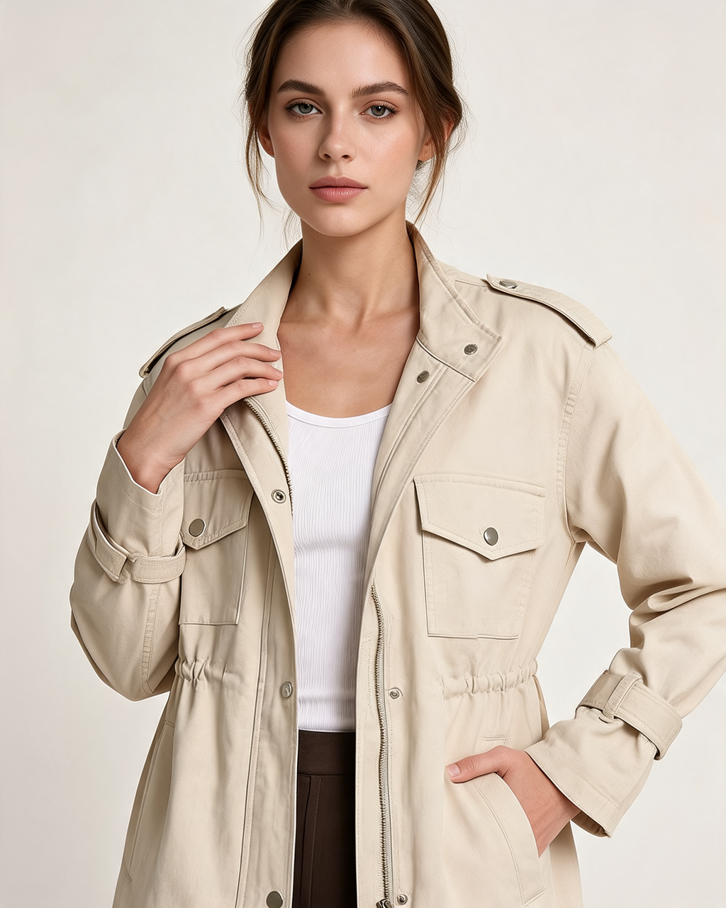 Amelie Wool Blend Belted Overcoat