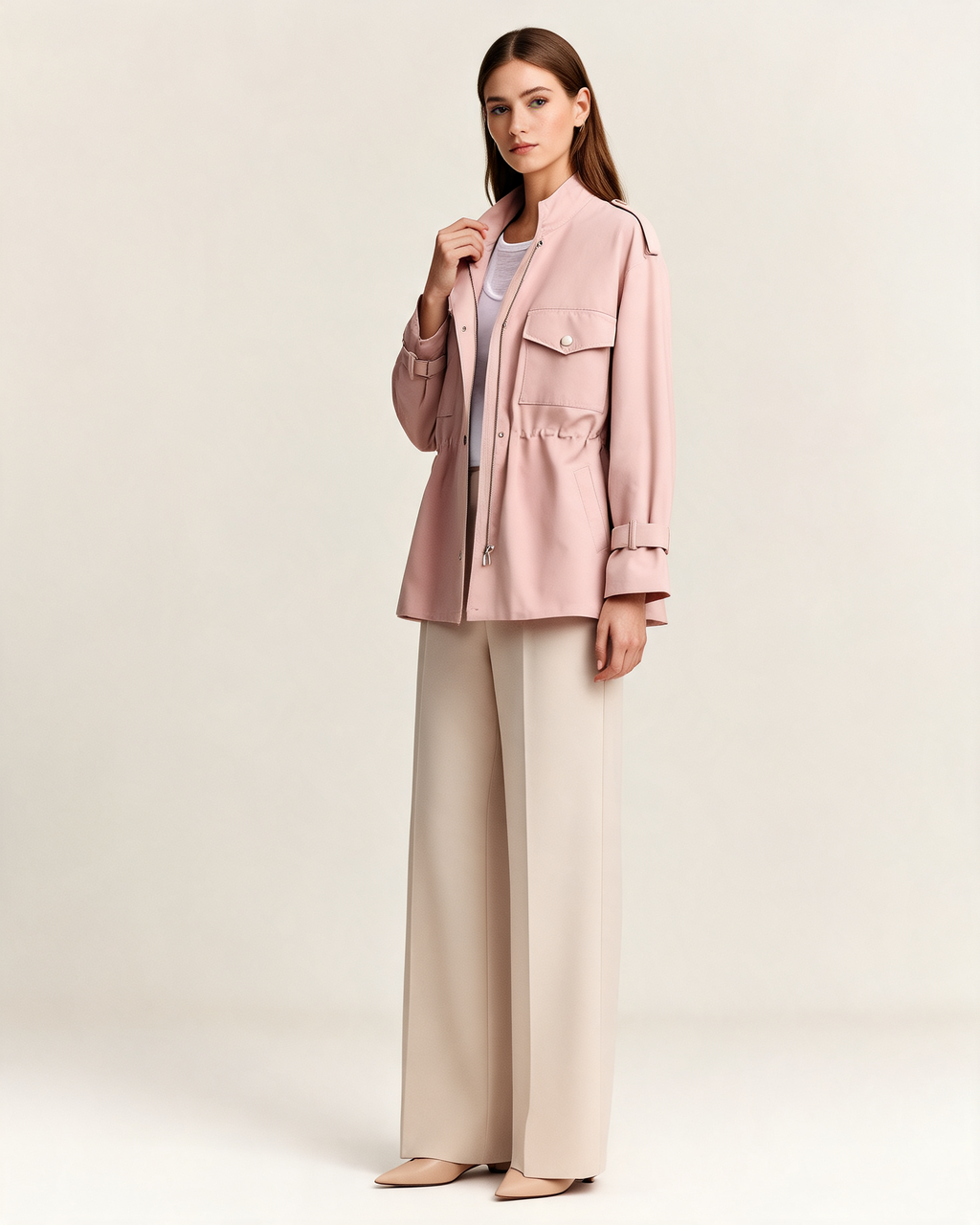 Amelie Wool Blend Belted Overcoat