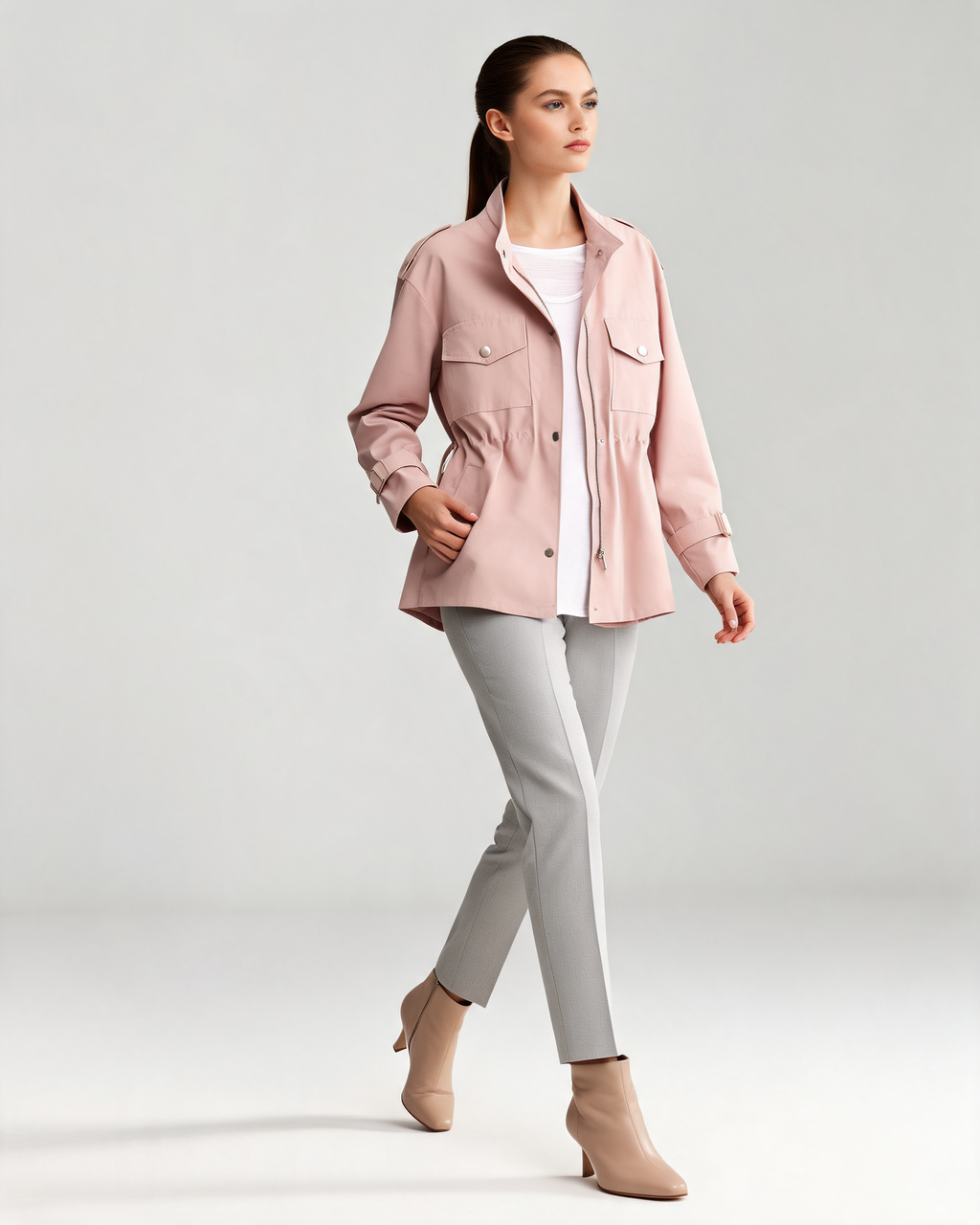 Amelie Wool Blend Belted Overcoat