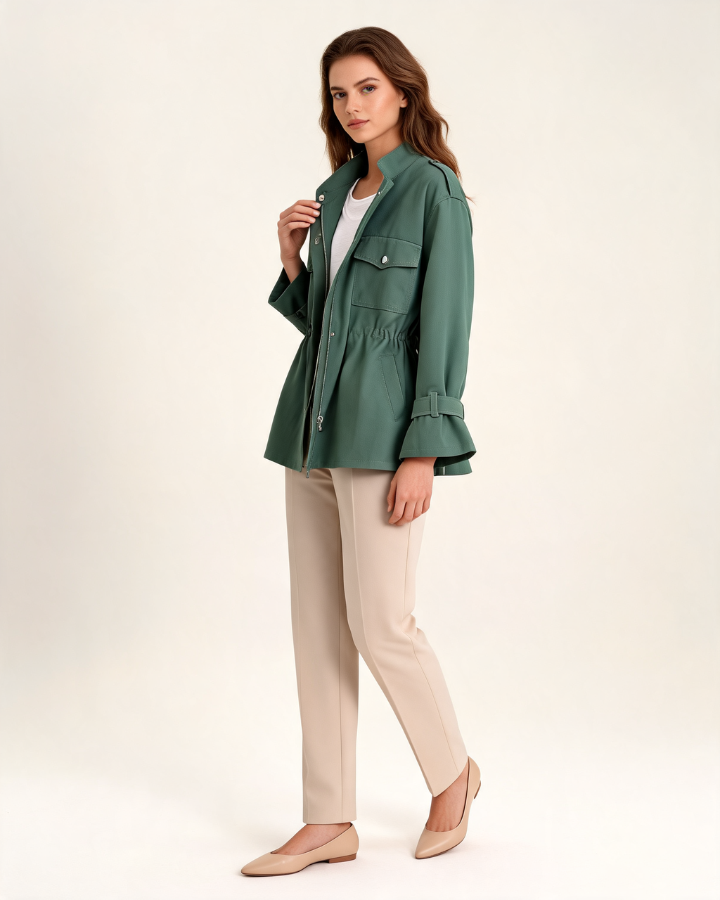 Amelie Wool Blend Belted Overcoat