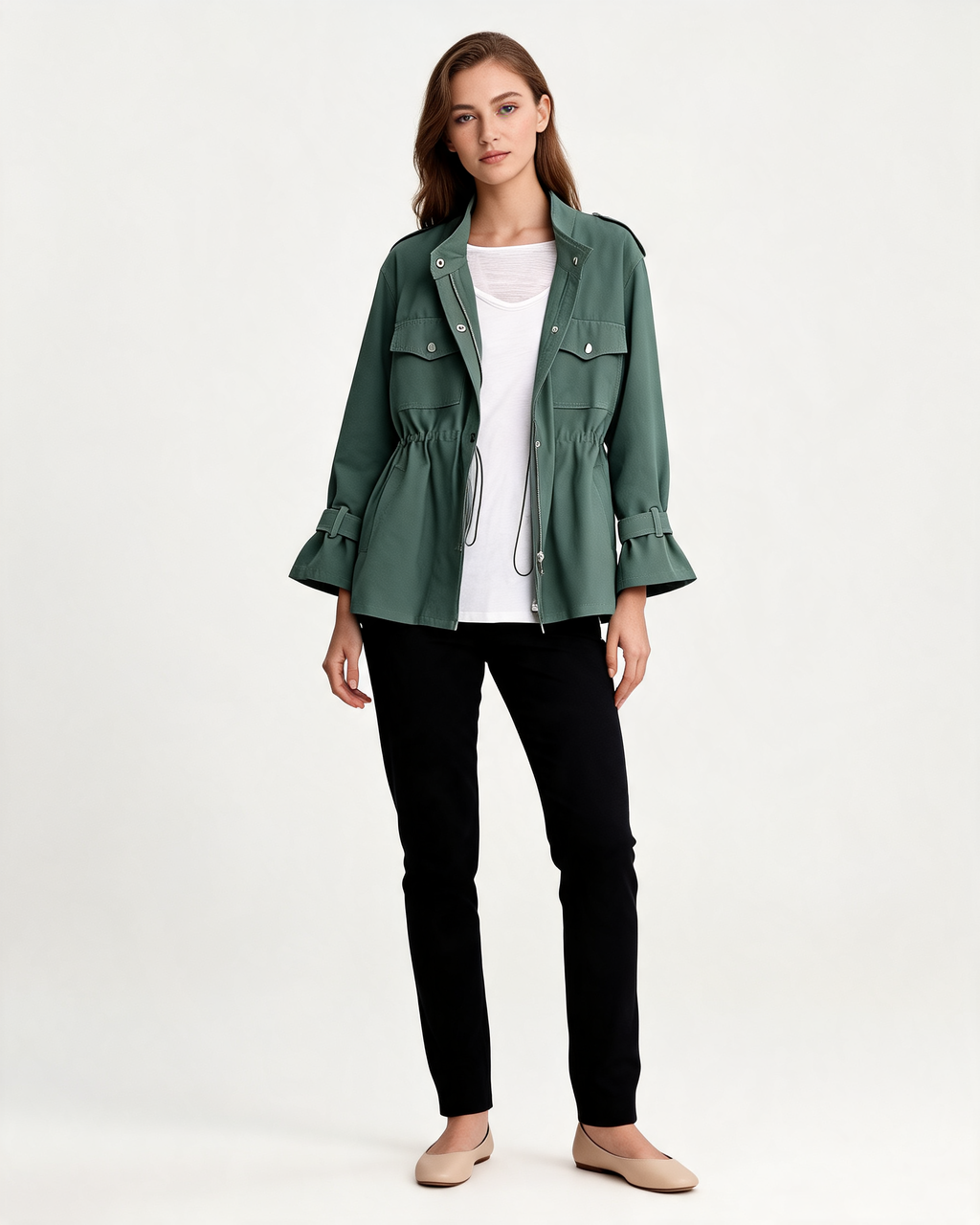 Amelie Wool Blend Belted Overcoat