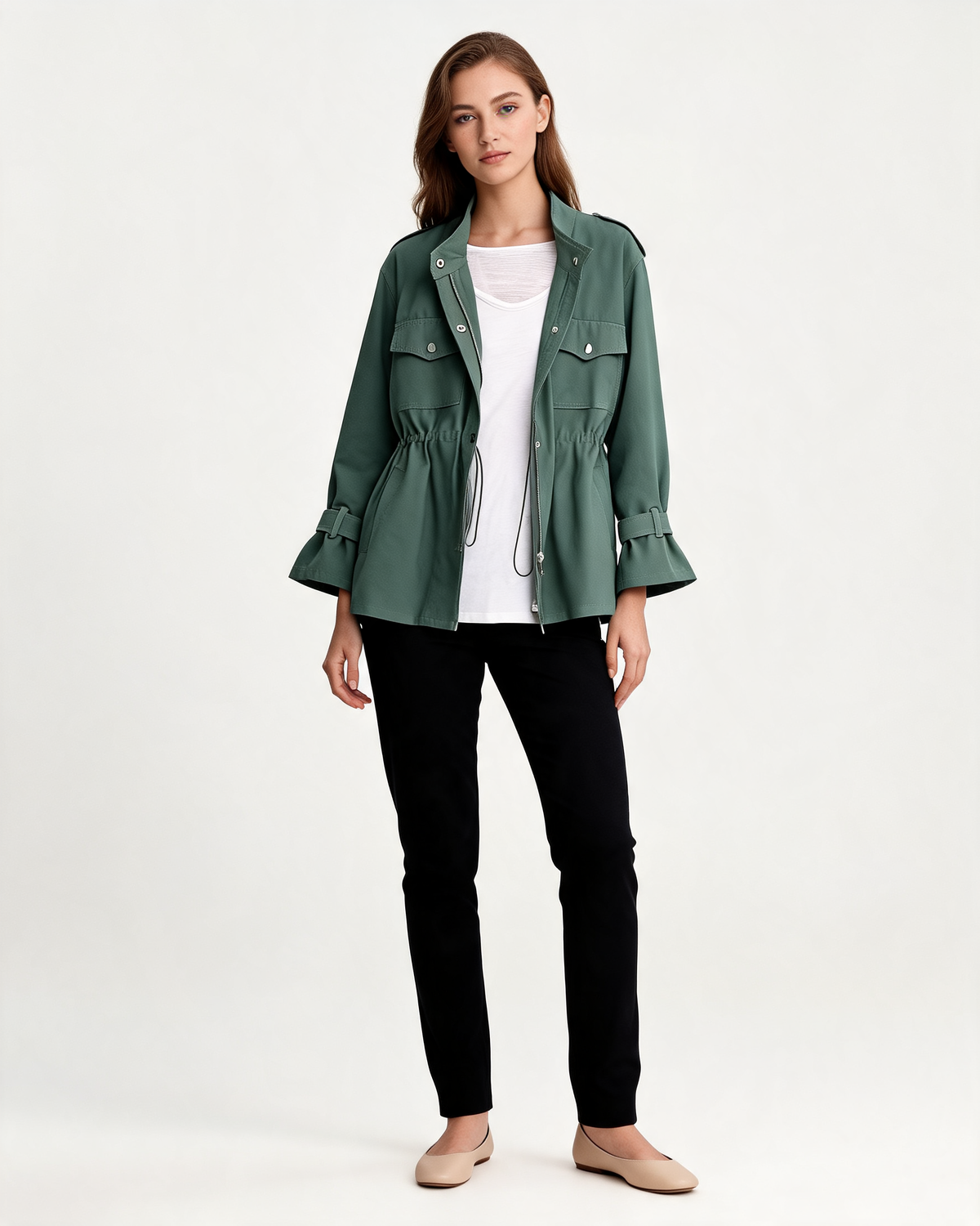 Amelie Wool Blend Belted Overcoat