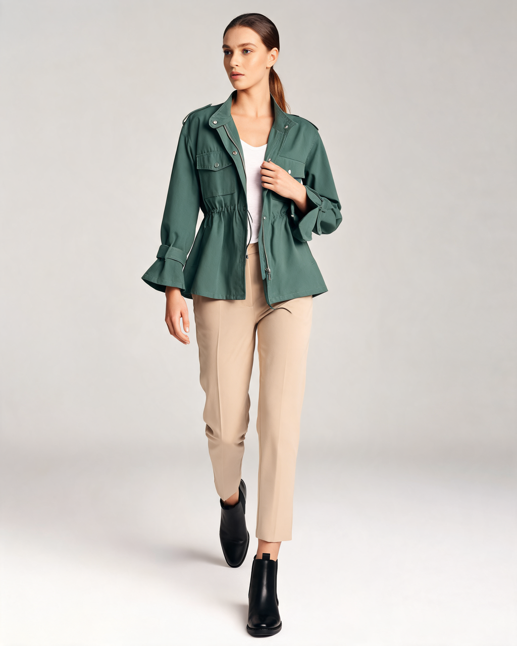 Amelie Wool Blend Belted Overcoat