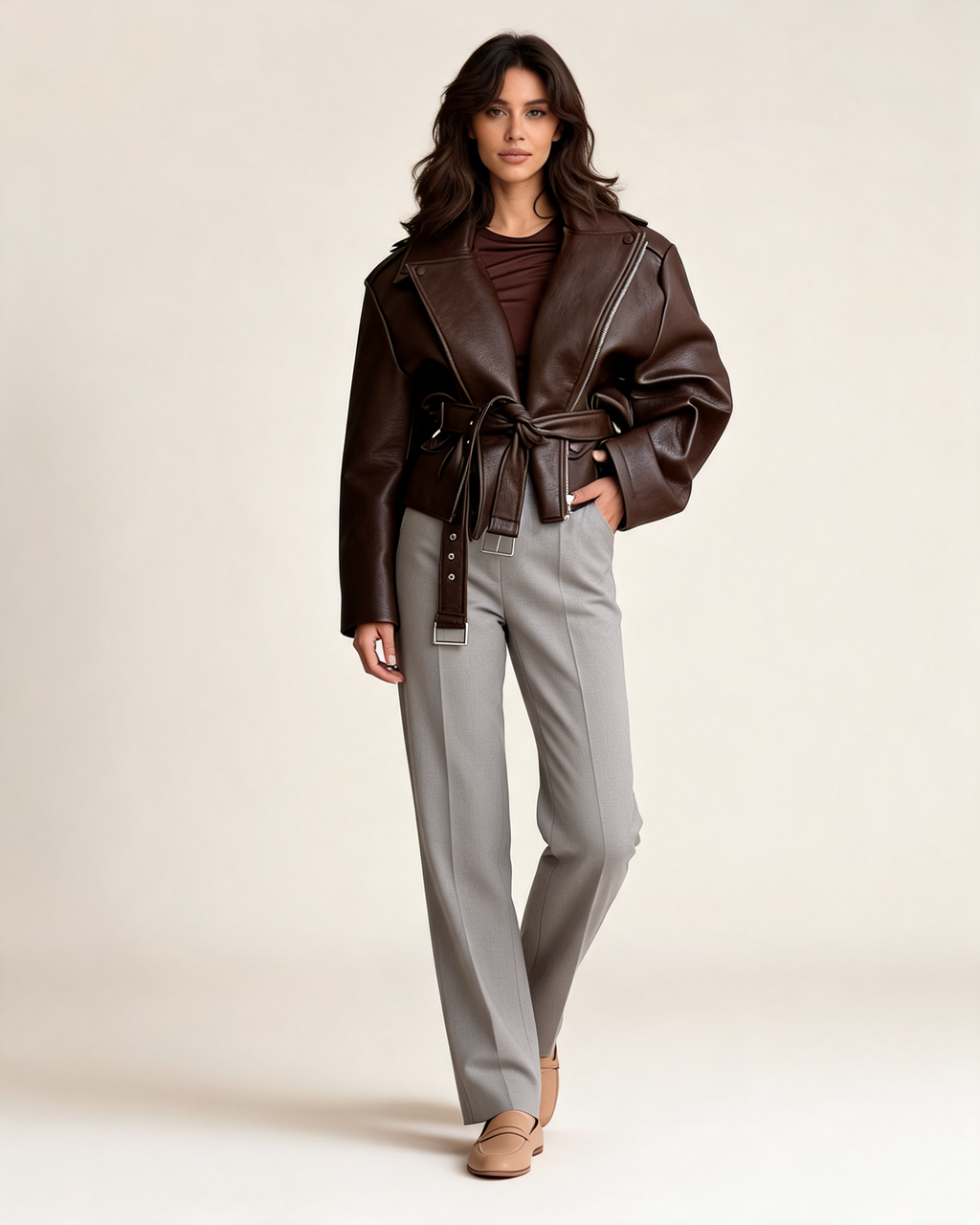 Regina Oversized Moto Jacket