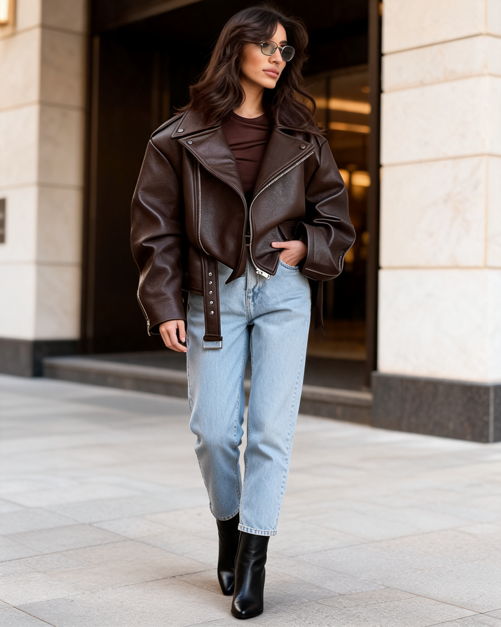Regina Oversized Moto Jacket