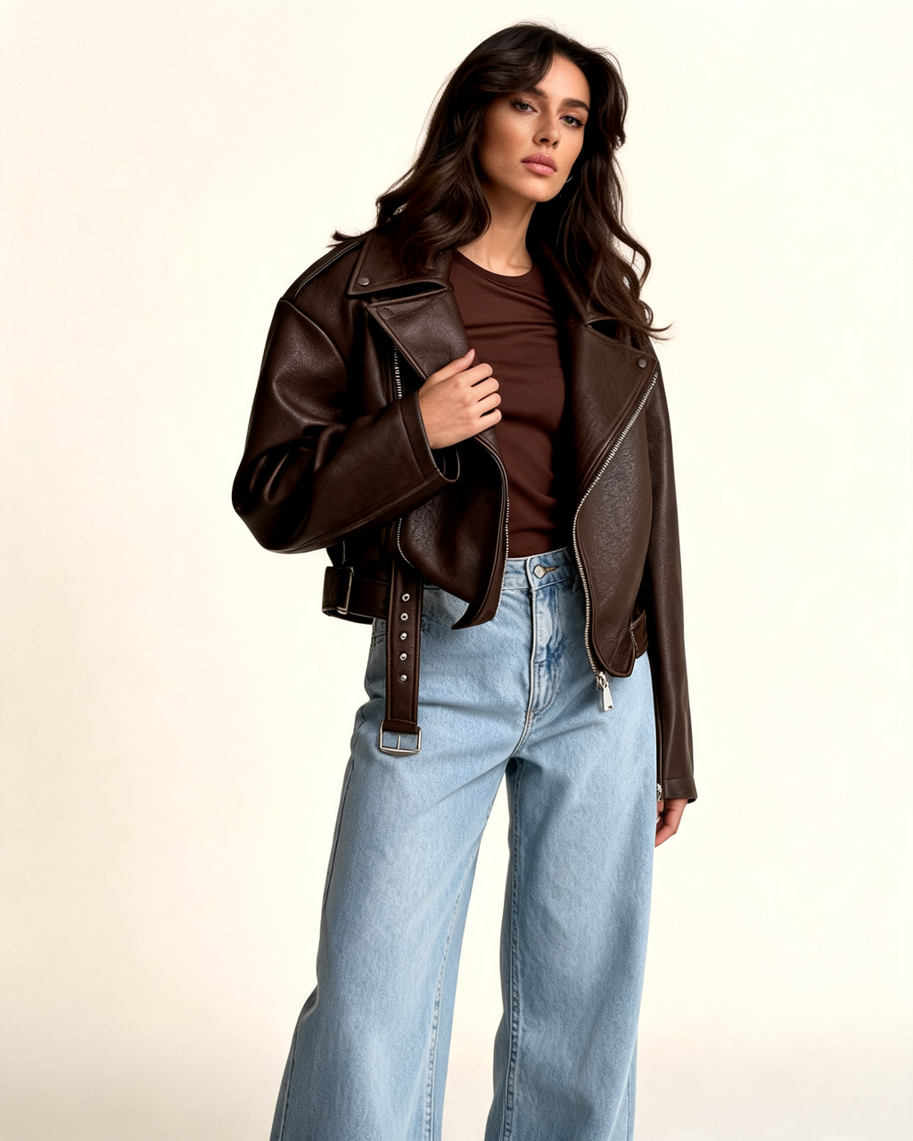 Regina Oversized Moto Jacket