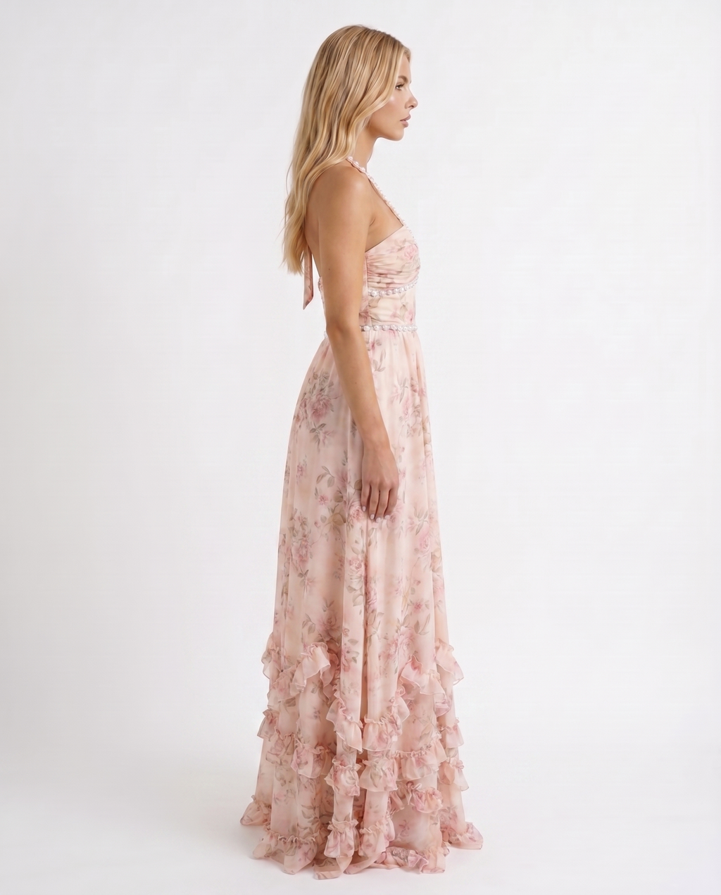 Amélie Ruffle Maxi Dress