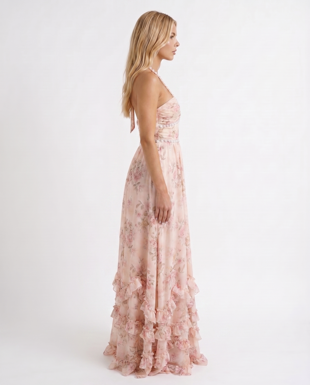 Amélie Ruffle Maxi Dress