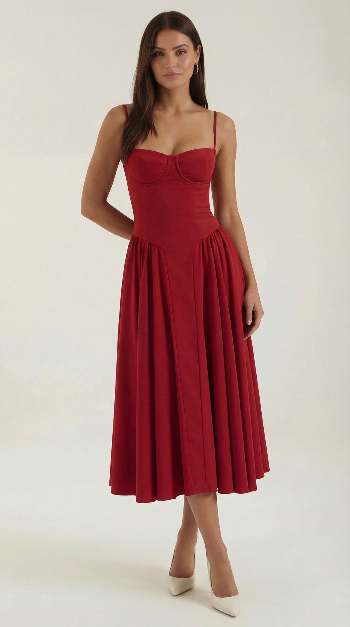 Ulva Floral Corset Midi Dress